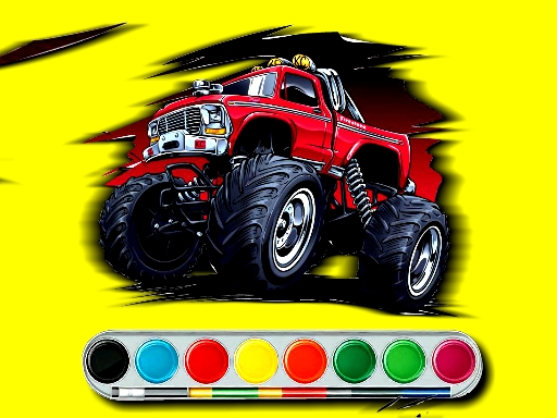 Monster Jeep de colorat